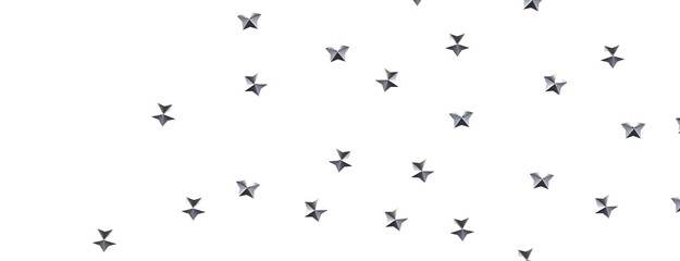 Festive Celestial Cascade: Mesmerizing 3D Illustration of Descending Christmas Stars