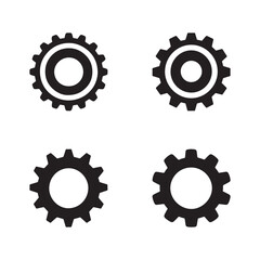 Gears icon set vector file