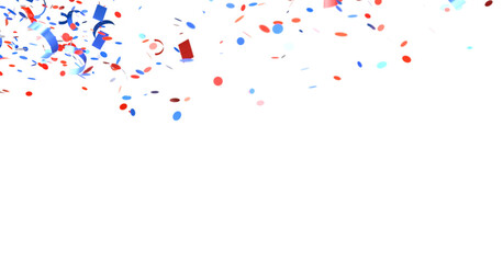 confetti - ndependence day USA banner mockup with confetti confetti in American national colors.