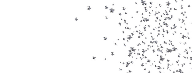 Festive Celestial Cascade: Mesmerizing 3D Illustration of Descending Christmas Stars