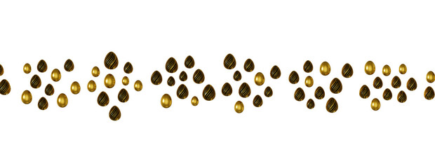 3d rendering of Easter glitter and black eggs