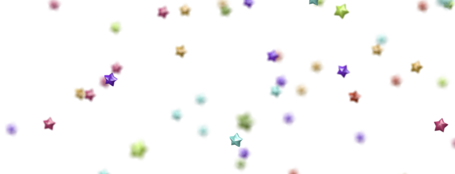 Celestial Splendor Unveiled: 3D Colorful Stars Rain Illustration Enchants