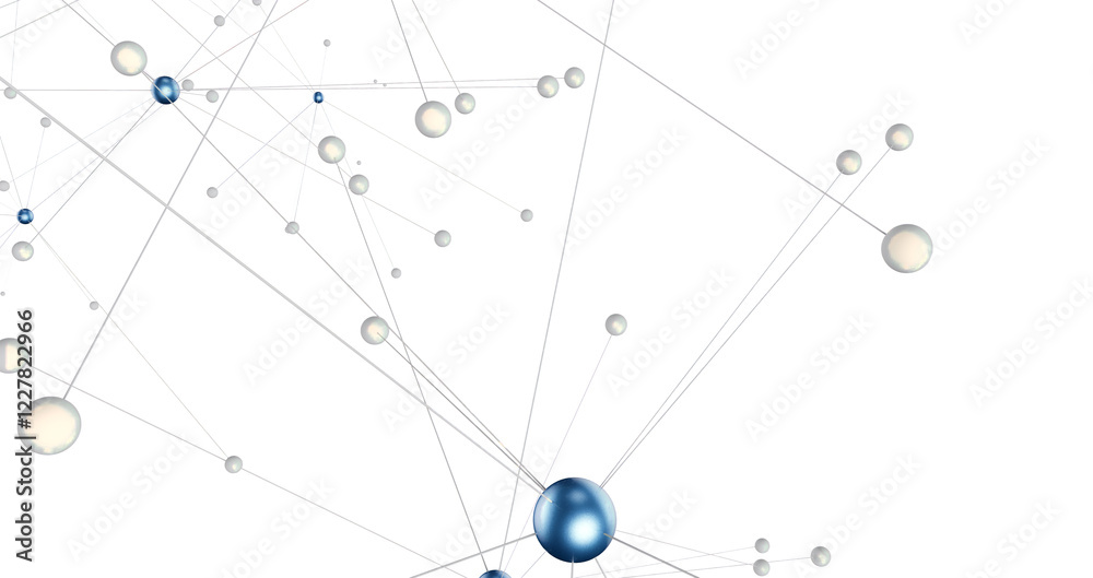 Poster abstract 3d render, network concept, background