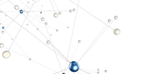 Abstract 3d render, network concept, background