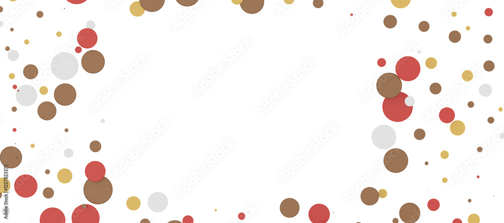 Poster Sunburst and colorful confetti background frame illustration