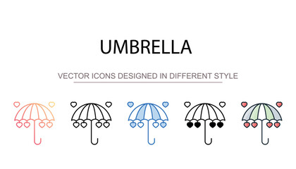 Umbrella icon design with white background stock illustration