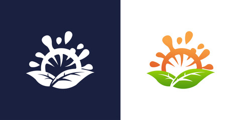 Orange fruit logo design
