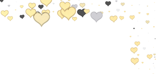 hearts on a transparent background. 3D rendering. for valentine's day and wedding. PNG Rain from hearts.