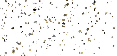 Heavenly Showers: 3D Gold Stars Rain Illustration Transcends Imagination