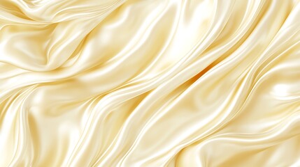 Elegant Draped Cream Colored Silk Fabric Texture