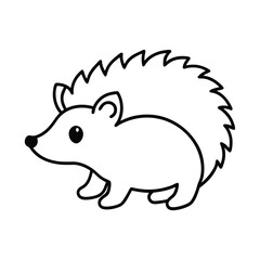 hedgehog on a white background