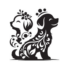 Cute dog vector illustration 