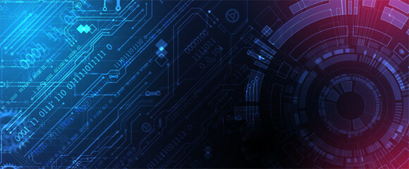 Abstract background. Scientific and technological concept with the use of technical elements formed in the shape of a circle.