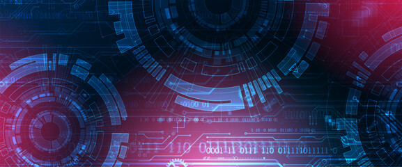 Abstract background. Scientific and technological concept with the use of technical elements formed in the shape of a circle.