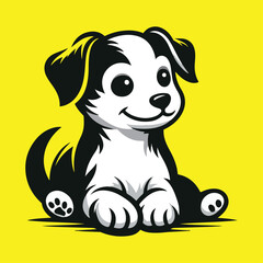 Cute dog vector art