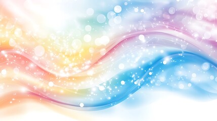 Obraz premium Pastel Waves Sparkle Background Design