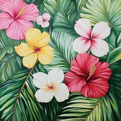 Colorful Hawaiian Lei of Flowers