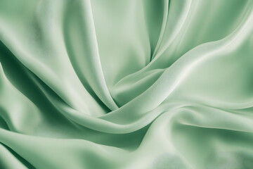 Obraz premium Light Green silk, Green fabric texture, silk, Green backgrounds, satin, fabric textures, Green satin, silk textures, HD wallpaper