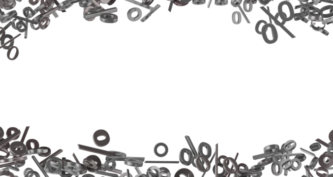 3d Sales icons floating in the air 3D rendering