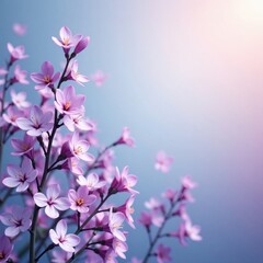 Fototapeta premium Soft lavender hues blend with gentle pastel pinks and calming blues, pantone color palette , gradient background