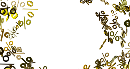 3d Sales icons floating in the air 3D rendering