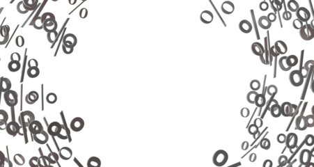 3d Sales icons floating in the air 3D rendering transparent PNG