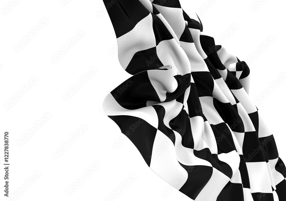 Poster background of checkered flag pattern
