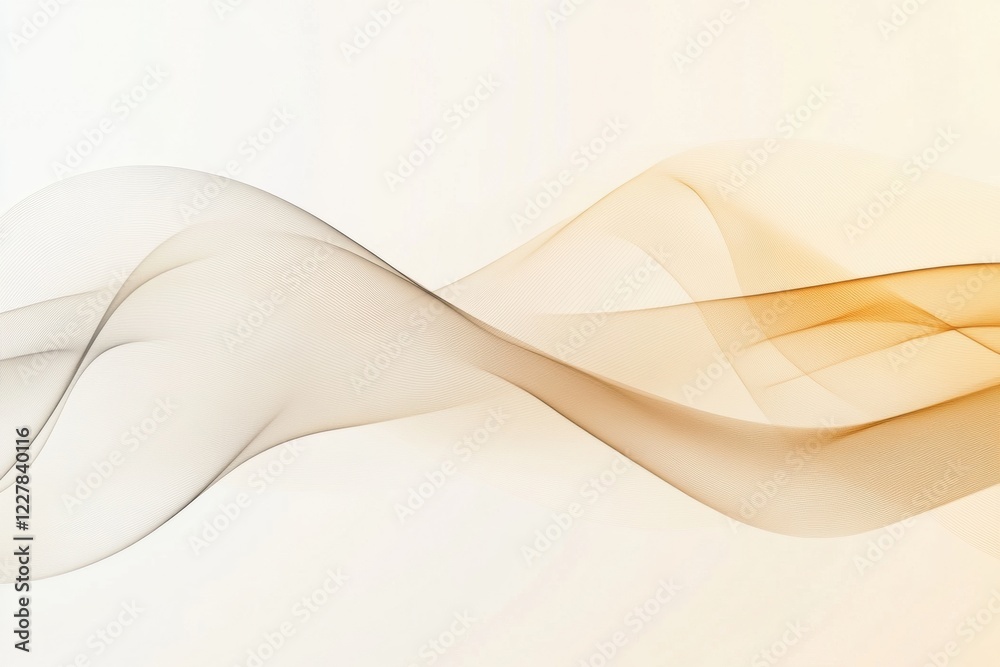 Leinwandbilder soft flow of abstract wave patterns in warm gradient tones creating a calming atmosphere and visual 