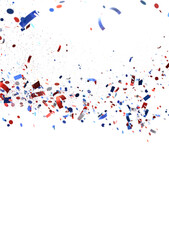 confetti - ndependence day USA banner mockup with confetti confetti in American national colors.