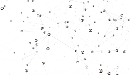 Abstract digital connection dots and lines. Technology background. Network connection structure. Plexus effect. 3d