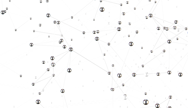 Abstract digital connection dots and lines. Technology background. Network connection structure. Plexus effect. 3d