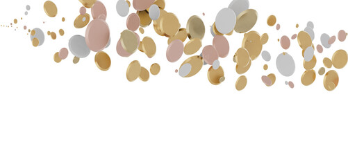 gold  Bliss: Exquisite 3D Illustration of Blissful gold Confetti