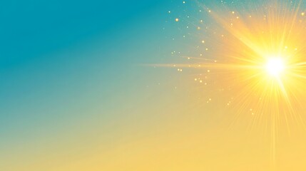 Obraz premium Bright Sunburst Radiating Light and Golden Hues