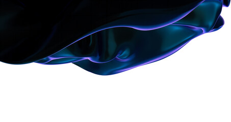 Dynamic Blue Motion: Abstract 3D Wave Illustration with Fluidity and Energy