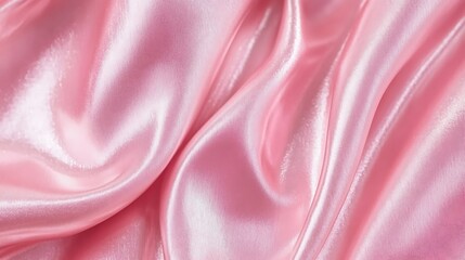 Draped Pink Silk Fabric Soft Texture Background