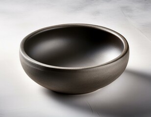 empty stoneware bowl