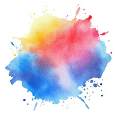 Obraz premium Vibrant watercolor splash abstract art colorful design