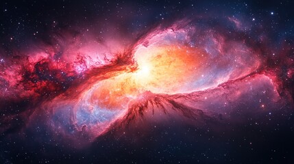 Cosmic Nebula Exploding, Space, Stars, Background, Design