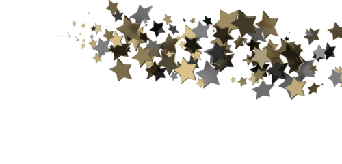 Stars - stars background, sparkle lights confetti falling. magic shining Flying christmas stars on night