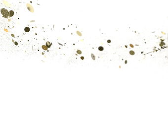 Fototapeta premium Multicolor confetti abstract background with a lot of falling pieces, isolated on a white background. Festive decorative tinsel element for design