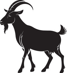 Goat silhouette vector illustration design on white background