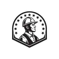 construction silhouette vector clip art logo