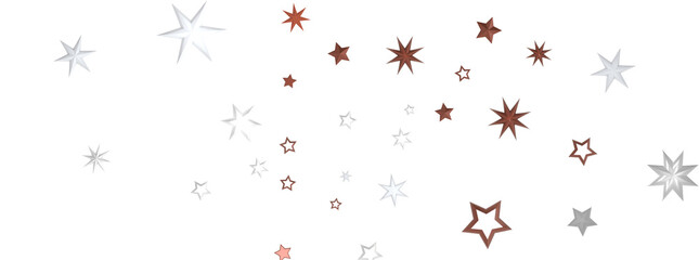 Celestial Christmas Symphony: Enthralling 3D Illustration of Falling Holiday Starbursts