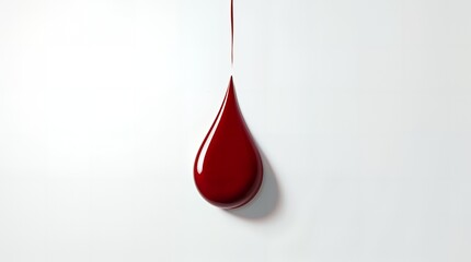 Fototapeta premium drop of blood on white background