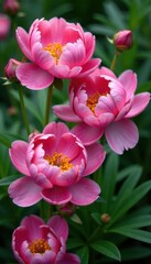 Obraz premium Peony flowers in a garden, garden, nature