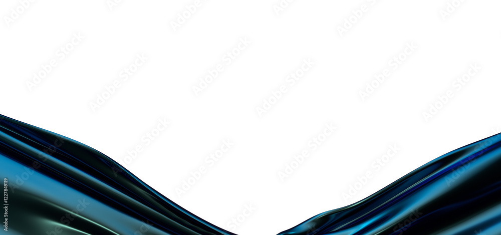 Poster dynamic blue motion: abstract 3d wave illustration with fluidity and energy