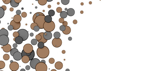 gold  Delight: Captivating 3D Illustration of Joyful gold Confetti