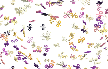 sale digital percent in transparent