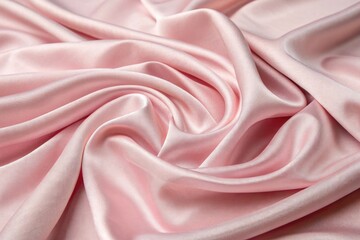 Obraz premium Soft pink silk fabric waves background full frame texture, wave pattern, fabric texture