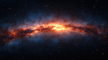 Fototapeta premium Cosmic Nebula, vibrant, space, background, galaxy, illustration, art